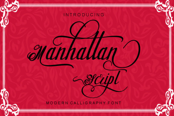 Manhattan Script: A Distinctive Hand-Drawn Font with Bold, Organic Swashes